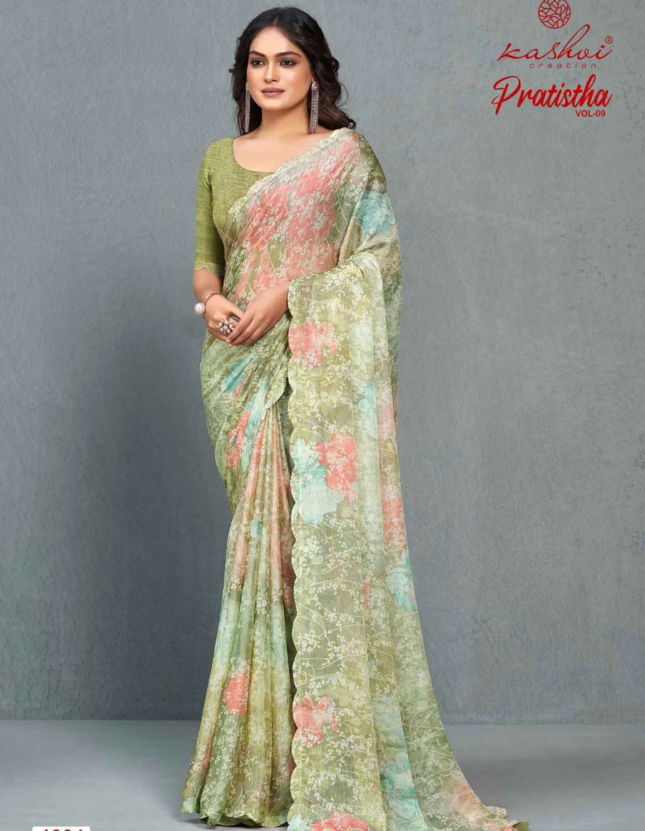 Kashvi Creation Pratistha Vol 9 Brasso Wholesale Sarees Catalog